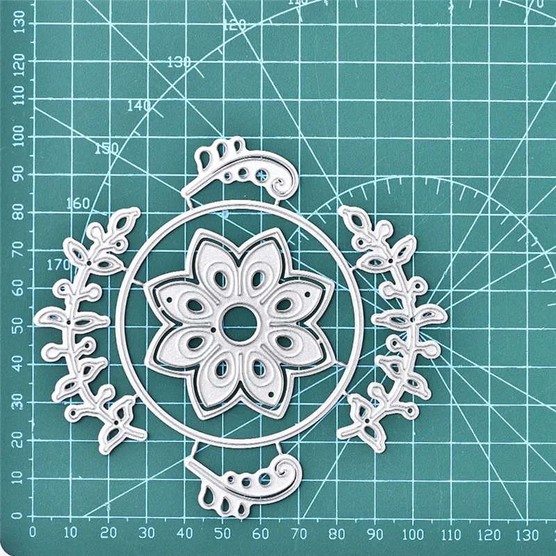 

YaMinSanNiO Floral Branch Wreath Dies Flower Metal Cutting Dies New 2019 for Card Scrapbooking Album Stencils Craft Dies