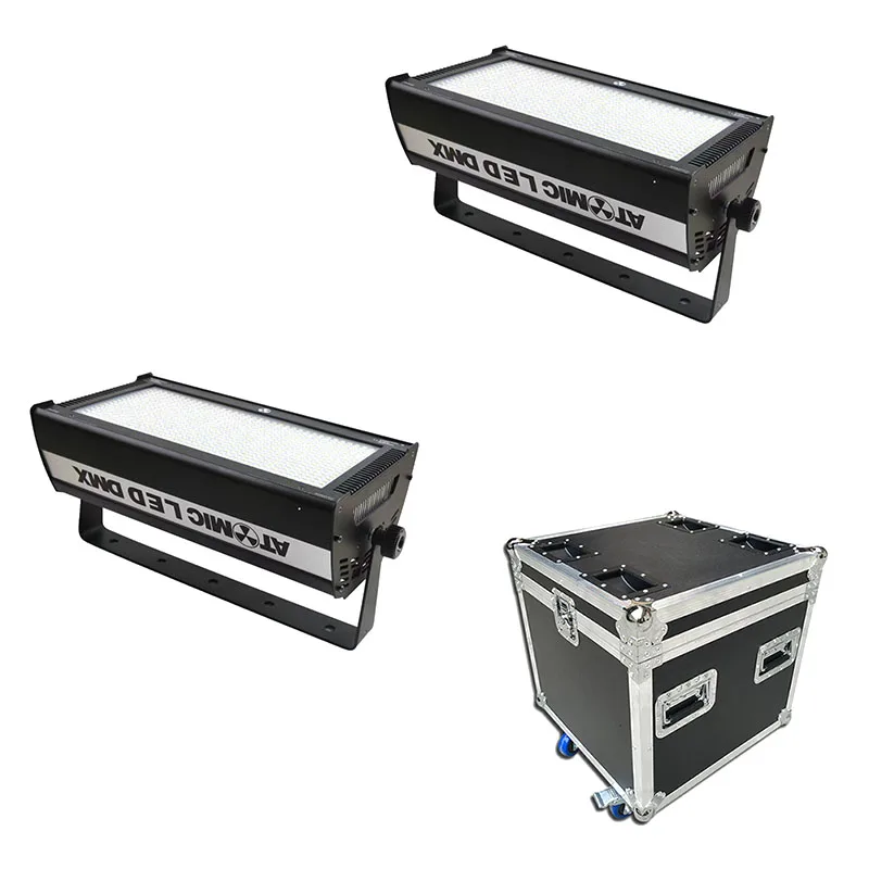 

2pcs/lot with a flightcase 1000w white Led Strobe Lights For Performance theater stage school Meet Room Office dj strobe light