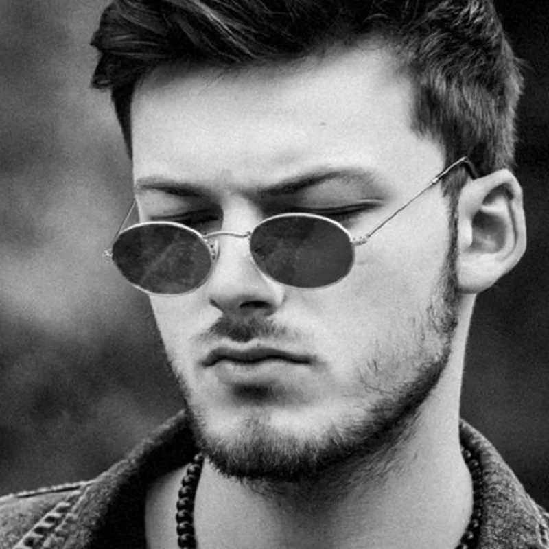 

Newest Small Metal Frame Round Steampunk Sunglasses Men Fashion Women Vintage Oval Sun Glasses Female Eyewear Zonnebril Mannen