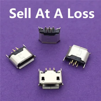 

10pcs/lot Micro USB 5pin Female Socket G24 Connector Direct Plug-in Type for Charging Mobile Phone Free Shipping