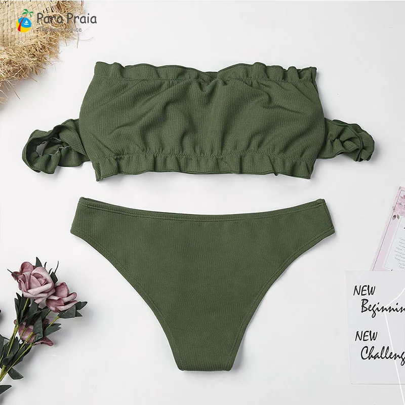 2019 High Waist Swimwear Sexy Bandeau Bikini Set Push Up Swimsuit Bathing Suit Brazilian Micro Thong Bikini G String Swimsuit