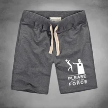 Стильный летний дизайн Звездные войны шорты the force Мужские бодибилдинг шорты для активного отдыха хлопок мужские короткие штаны плюс размер