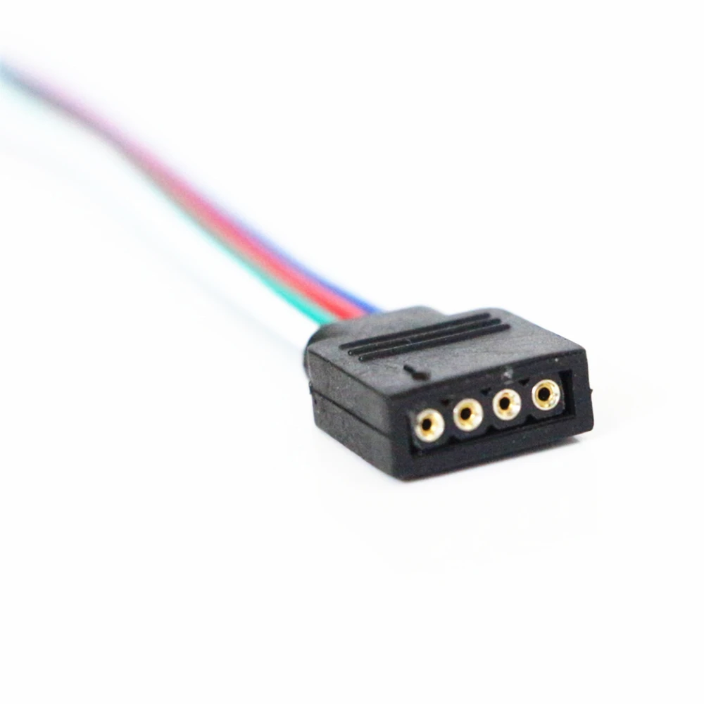10 шт./лот см 4 Pin RGB Светодиодная лента женский разъем провод для 5050 3528 2835 4pin