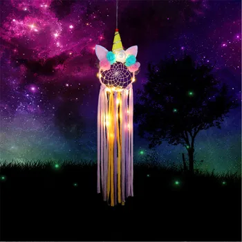 

1pcs Unicorn Dream Catcher Girl Bedroom Wall Accessory Home Decoration Baby Shower Wedding Favor Unicorn Party Christmas Gift-B