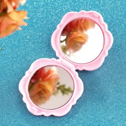 Красивое компактное косметическое зеркальце в форме розы 3D