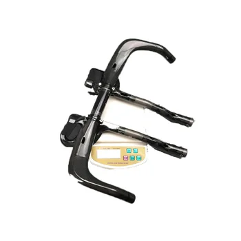 

TOSEEK Bicycle TT Handlebar Bike Rest Handlebar Full 3k Carbon Travel Cycling Bar Bicycle TT Handlebars Matte Black 435g