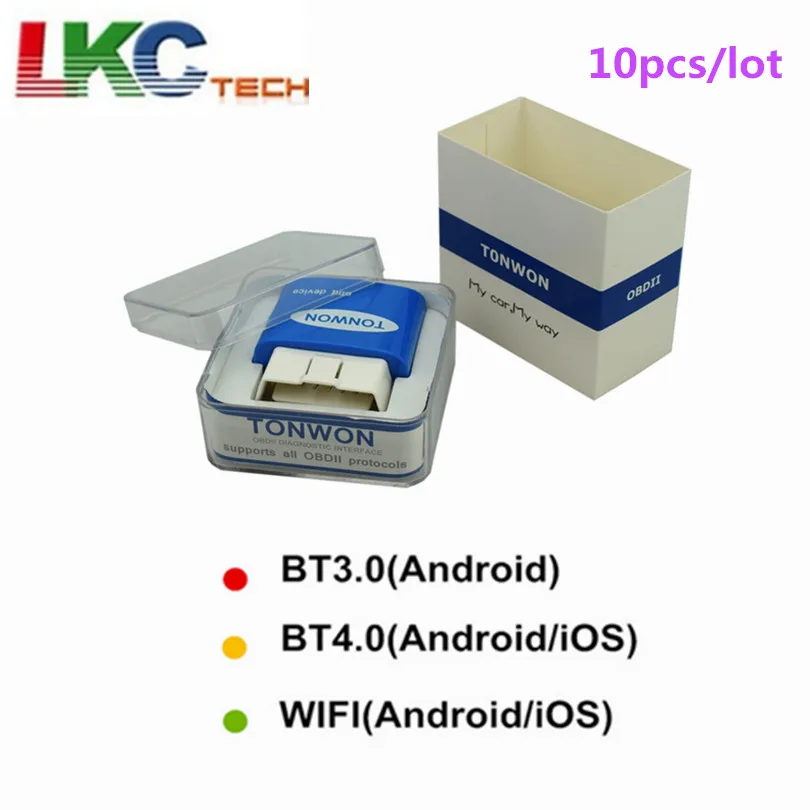 2019 TONWON OBD2 сканер автомобильный диагностический инструмент BT3.0/BT4.0/WIFI