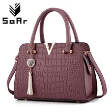SoAr New Crocodile Pattern Women Bag Handbags Women Messenger Bags Crossbody Shoulder Bags Ladies Tassel Women Leather Handbags