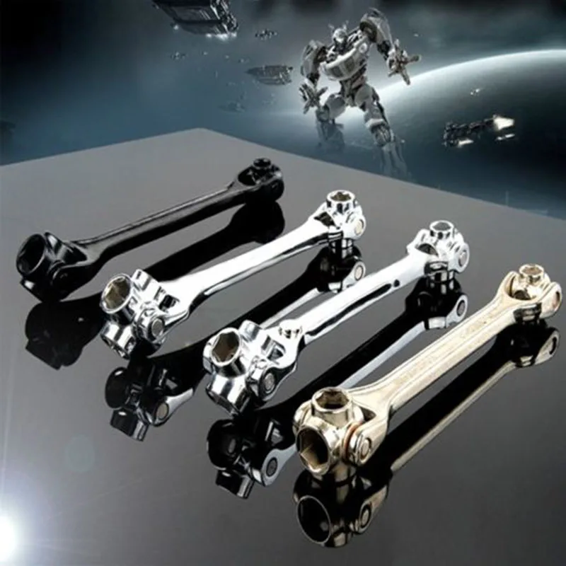 DWZ 8 In 1 10-22mm Dog Bone Shape Hexagon Socket Wrench Spanner Universal Tool