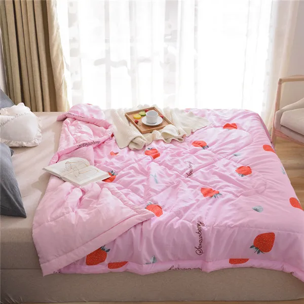 Супер удобные! Качественное летнее Хлопковое одеяло в зеленую полоску, прохладное тонкое одеяло, домашний текстиль, постельные принадлежности, одеяла - Цвет: 17