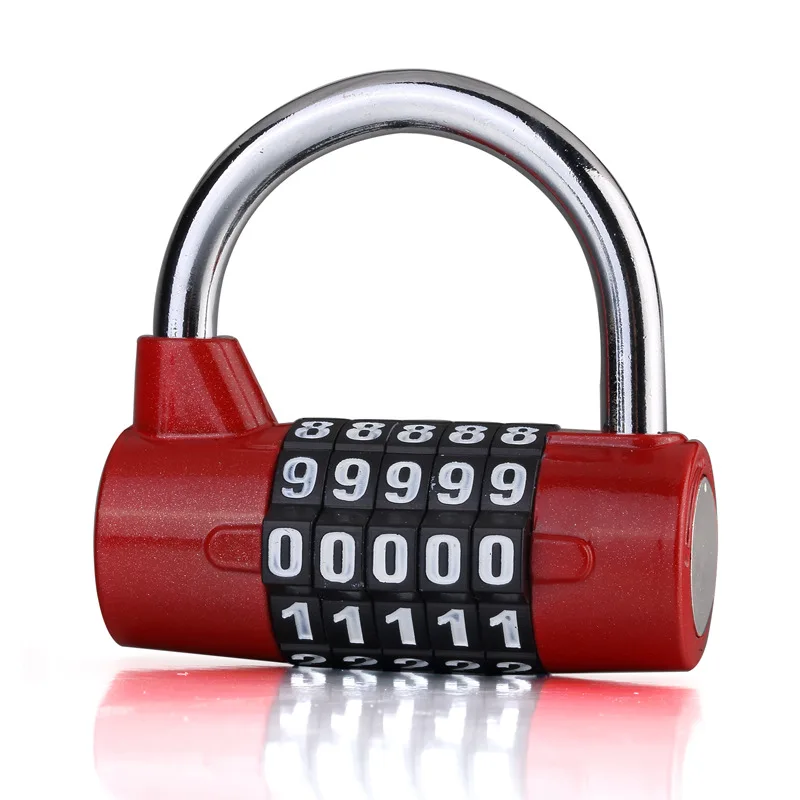 

Padlock - 5 Digit Combination Lock for Gym, Sports, School & Employee Locker, Outdoor, Fence, Hasp and Storage - - Easy to Set