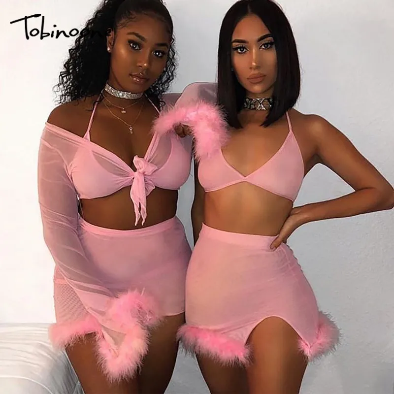 

Tobinoone Sexy dress mesh patchwork transparent short dress Summer v-neck bodycon sleeveless green party club dress vestidos