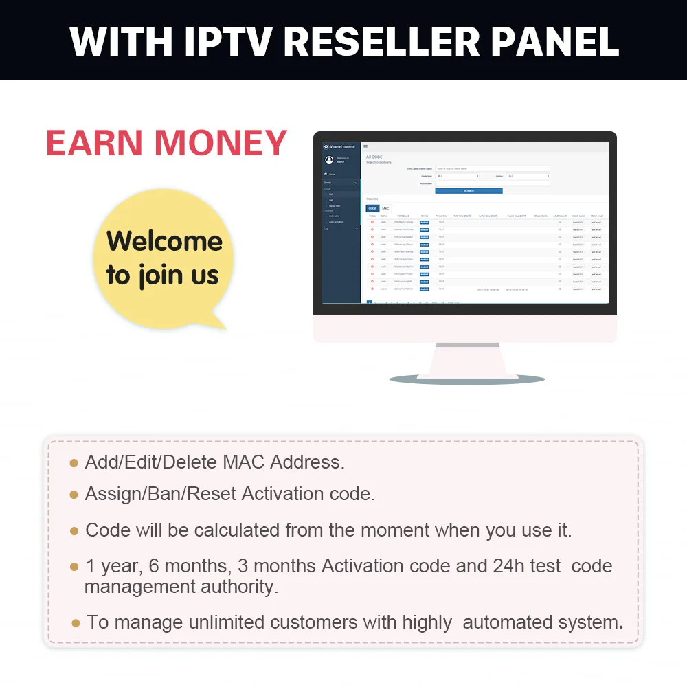 French IPTV Code France Arabic Qatar IPTV Subsription for Android M3u Mag25x Smart TV French Spain TVIP Portugal IPTV France UAE