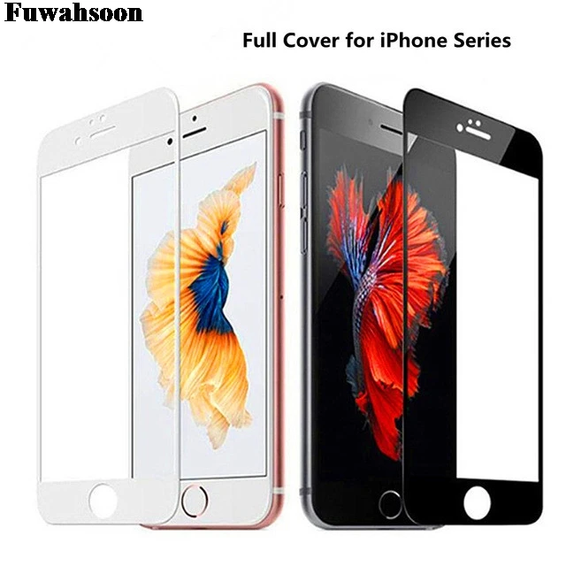 2PCS Full Cover Protective Glass For Iphone X 6 6s Screen Srotector Film Explosion-Proof Tempered 8 7 7plus | Мобильные телефоны и