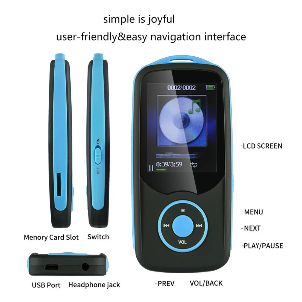2019 новейшая обновленная версия RUIZU X06 MP3 музыкальный плеер с Bluetooth 16 Гб Поддержка