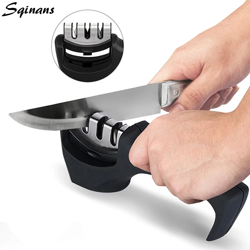 

Sqinans Professional Kitchen Knife Sharpener Three Stages Diamond Ceramic Knife Sharpening Stone Sharpening Knife Tools