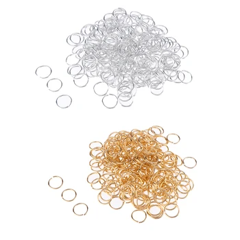 

400 Pack 14mm Hair Cuff Clip Rings Decorations Braid Hair Loop Dreadlocks for Hair Accessory Gold and Silver