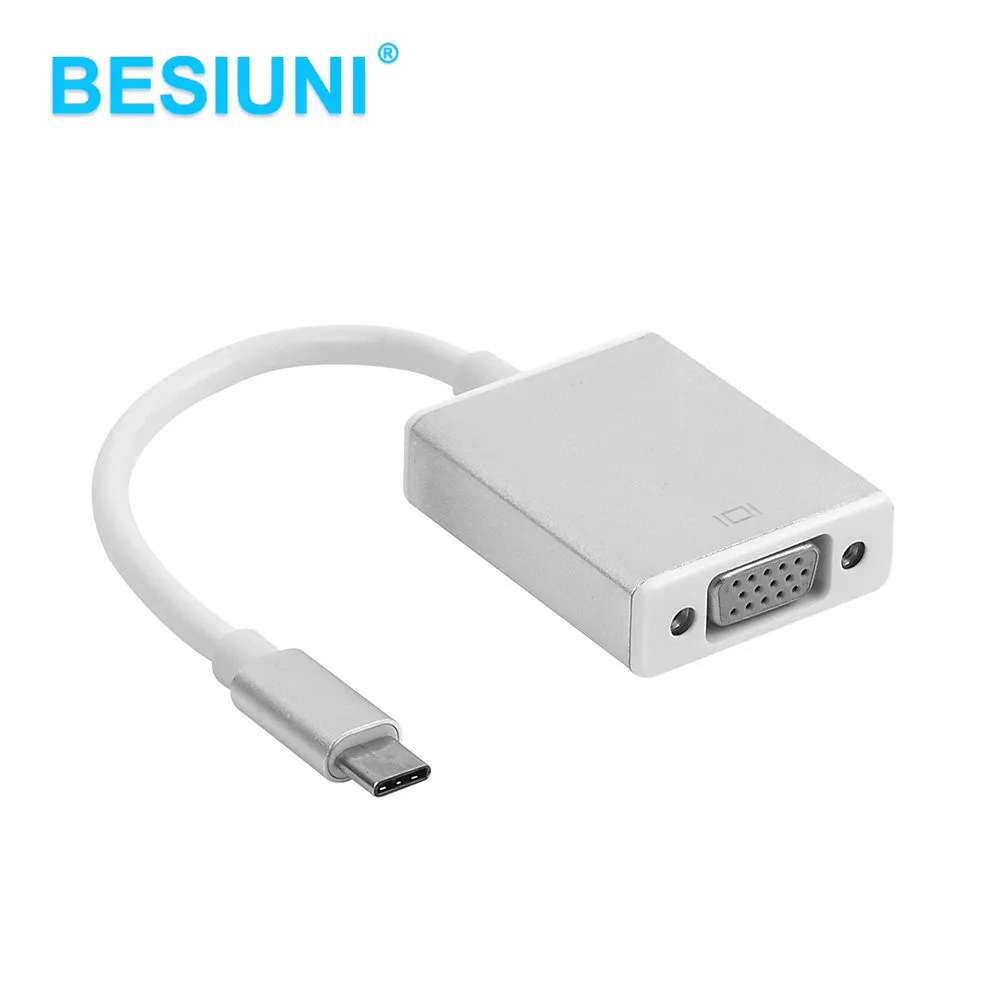 USB-C-VGA адаптер USB 3,1 type C USB-C-Female VGA адаптер кабель для нового Macbook 12 дюймов Chromebook Pixel Lumia 950XL