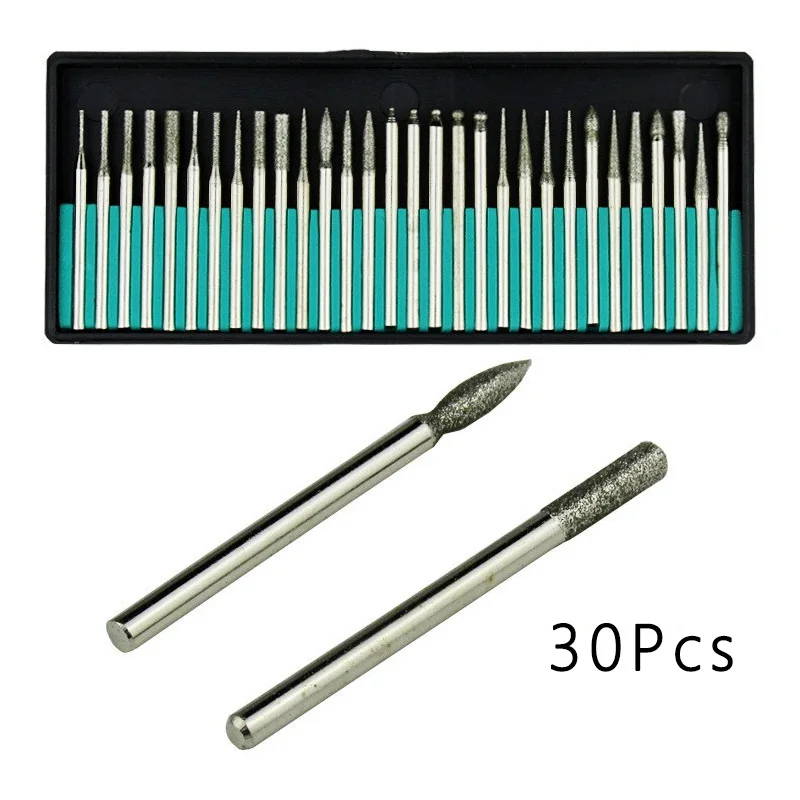 Image New Nail Drill Bits 30pc Steel Electric Drill Manicure Machine Cutter Device Flame Bits Nail Art Tools Nail Salon Supply 2017