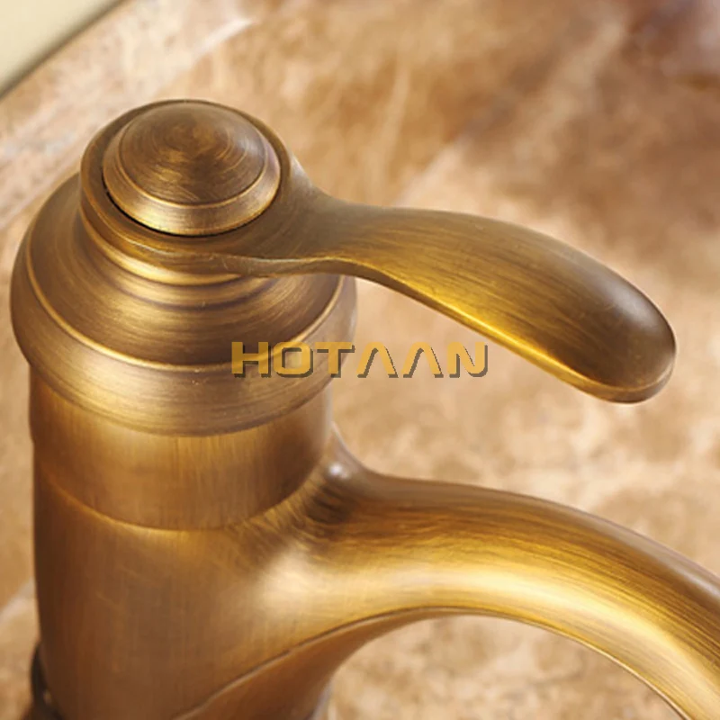 6" Antique Brass Basin Faucet Crane Sink Water Mixer Tap