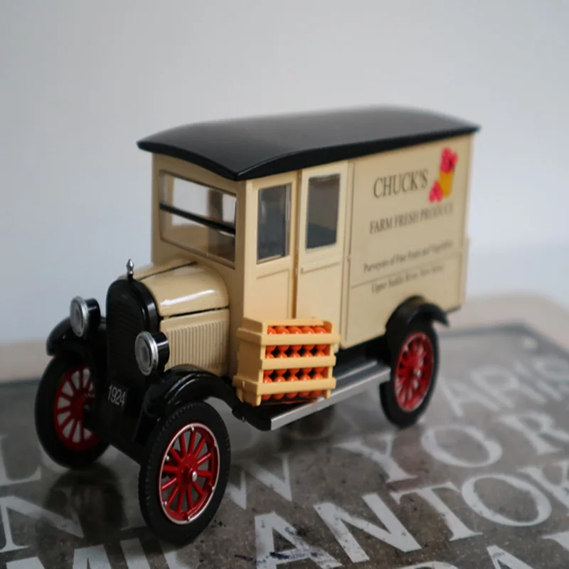 1/32 моделирование ретро Chevrolet 1924 игрушка, Коллекционная модель автомобиля сплав литья под давлением Винтажный Грузовик игрушечный автомобиль - Цвет: Beige