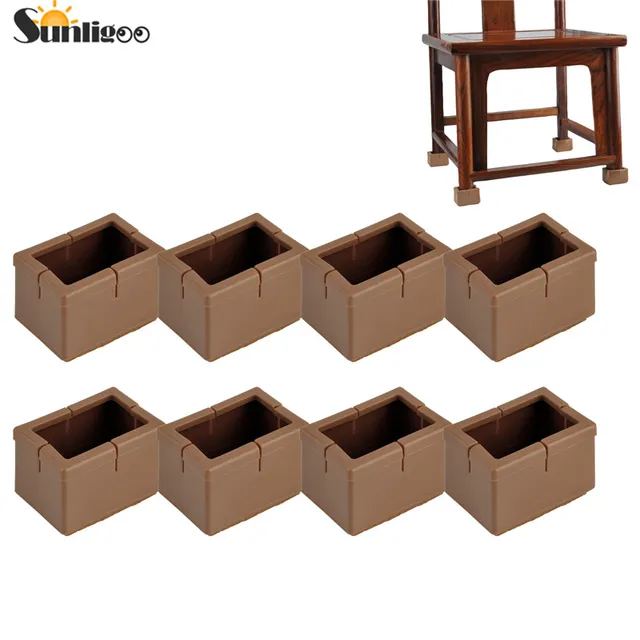 Sunligoo Chair Leg Floor Protectors Anti Slip Prevent Scratches Sunligoo Chair Leg Floor Protectors Anti Slip Prevent Scratches Square Silicone Table Furniture Feet Tips Covers Caps 8 Pcs