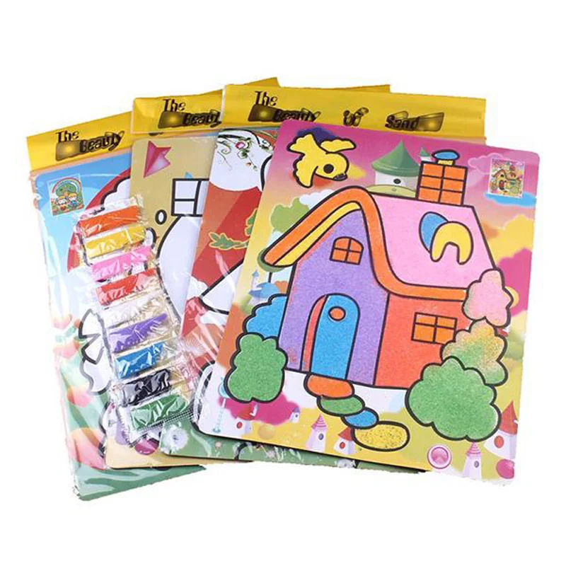Super Big Random Sent 9 Colors Children DIY Sand Painting Coloring Toys Kids Learning Educational Drawing Art Crafts | Игрушки и хобби