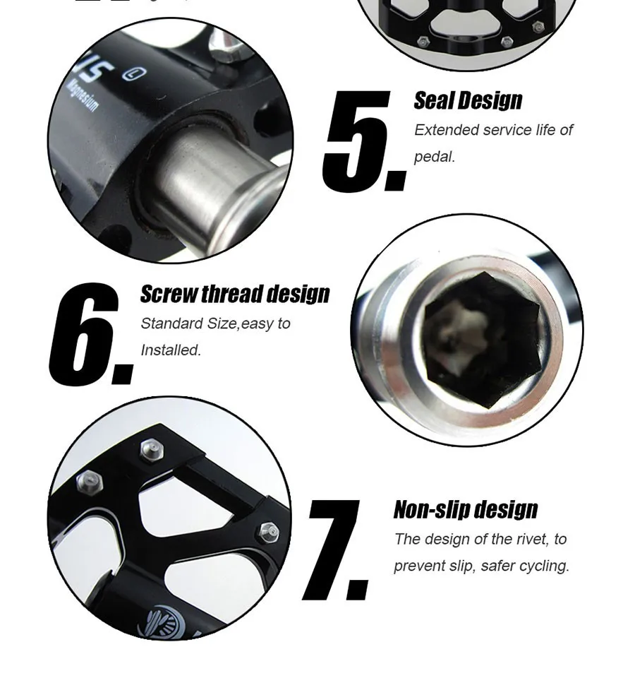 Велосипед педали дорога горный велосипед педали магниевого сплава велосипедные педали Сверхлегкий герметичный Подшипник педали МТВ Pedais