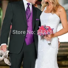 /индивидуальный дизайн, две пуговицы, Черные смокинги для жениха/тупые нагрудные шафер жених, мужские свадебные костюмы/Лучший мужской костюм