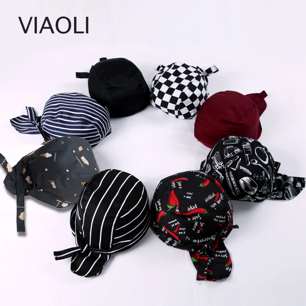

New Unisex Wholesale Top Chef Pirate Hat Waiter Hats Hotel Restaurant Canteen Bakery Kitchen Work Wear Master Cook Forward Cap