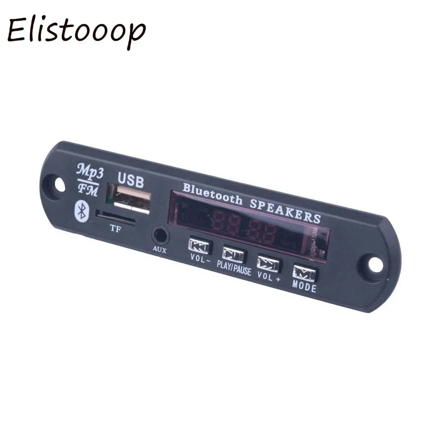 Elistooop Bluetooth декодер плата модуль MP3 плеер FM LED вызов APE FLAC WMA WAV USB TF AUX 3 5 мм|MP3-плееры| |