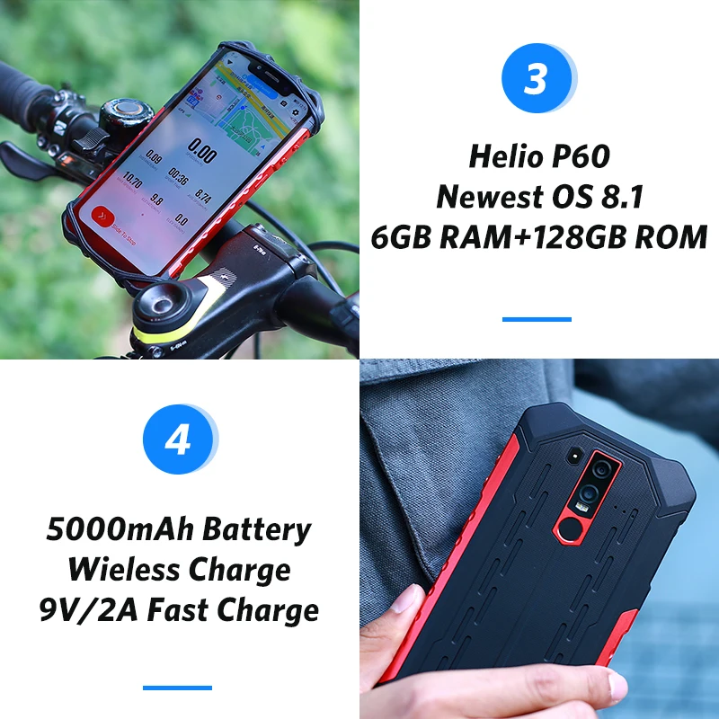 Мобильный телефон Ulefone Armor 6 влагозащита IP68 на базе Android 8.1 восьмиядерный процессор