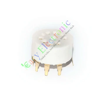 

Wholesale and retail 8pc 9PIN PCB GOLD ceramics VACCUM TUBE SOCKET BASE FOR 12AU7 12AX7B ECC83 radio free shipping