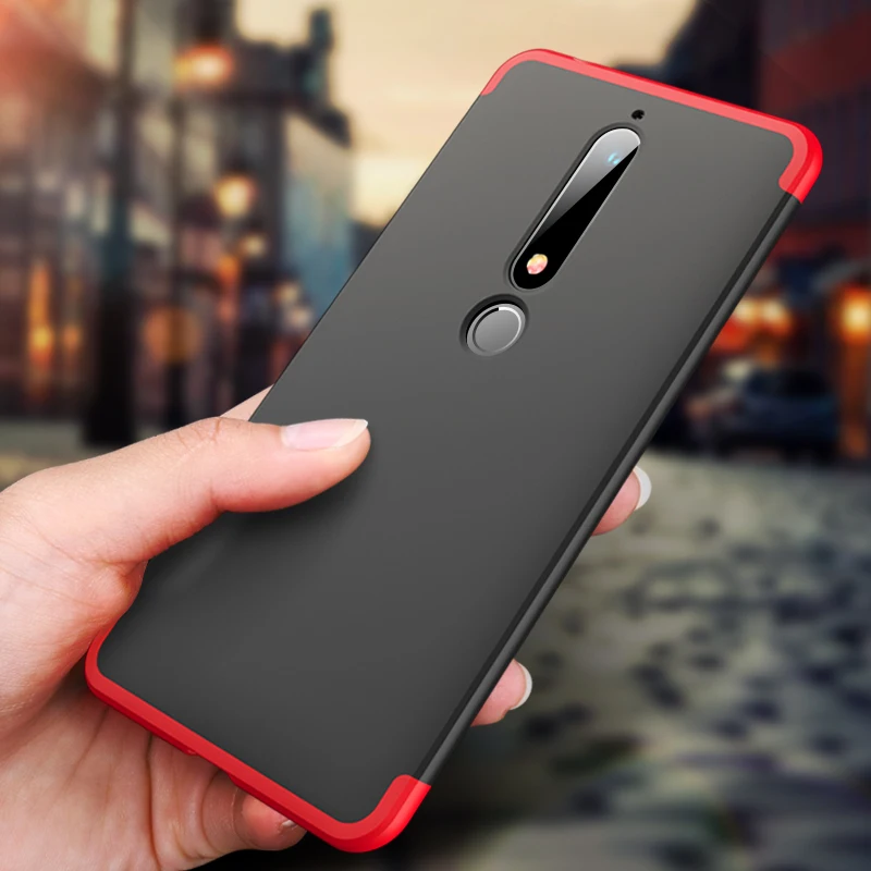 360 Degree Full Cover Case For Nokia 6 2018 TA-1054 Case With Tempered Glass Luxury Plastic Case For 2018 Nokia 6 Nokia6 Cover