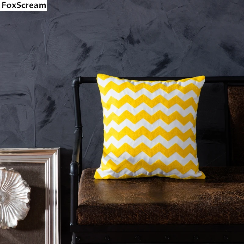 Подушки с вышивкой Чехлы наволочка с вышивкой геометрические бирюзовые декоративные наволочки для подушки синяя наволочка для дивана - Цвет: U