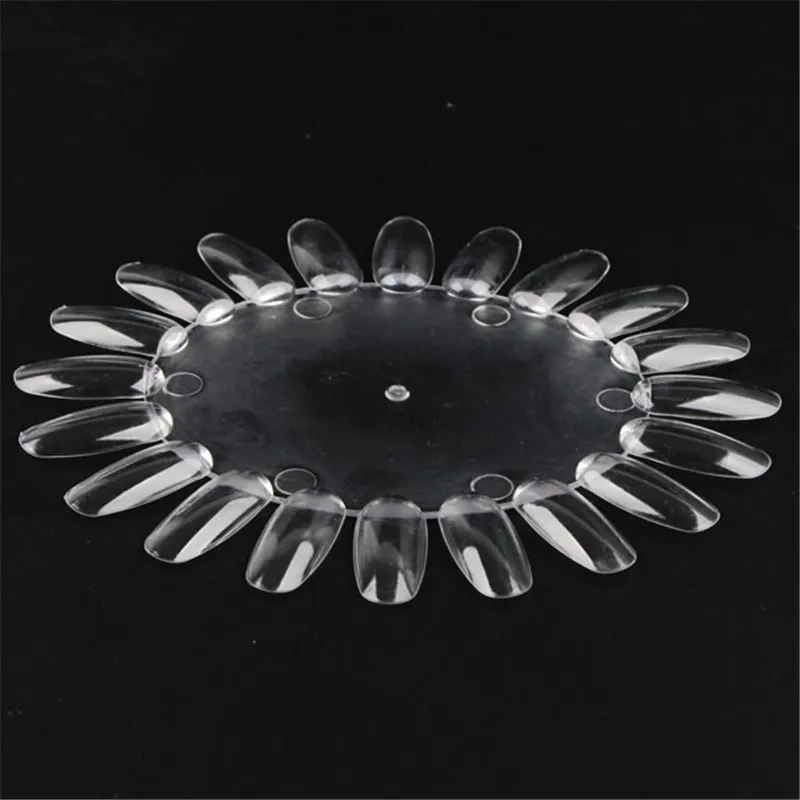

10Pcs Clear Fake Nail Art Display 20 Tips / Piece Nail Polish Glue Display Wheel Design For Beauty Nails Tool Set Art
