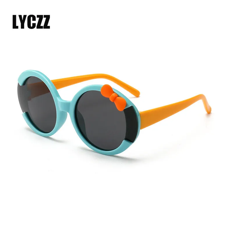 LYCZZ Винтаж очки детские солнцезащитные Лук Круглый Gafas для малышей UV400 девушка