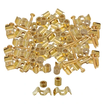 

Yibuy 40 pcs Gold Guitar String Tree Guide Retainer Spacer Screws