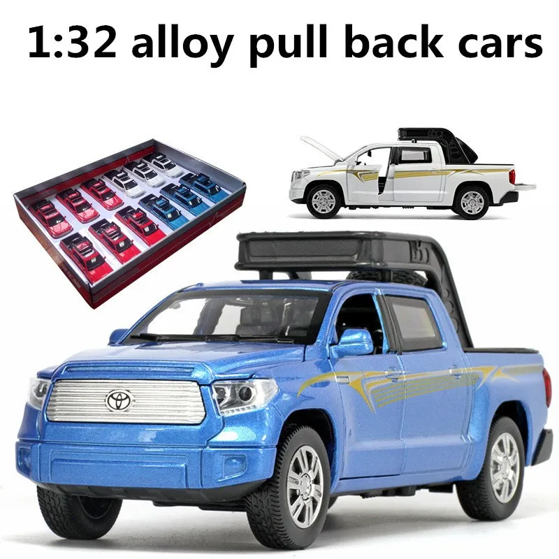 1:32 литые автомобили высокая имитация Toyota tundra пикап литье металла игрушечные