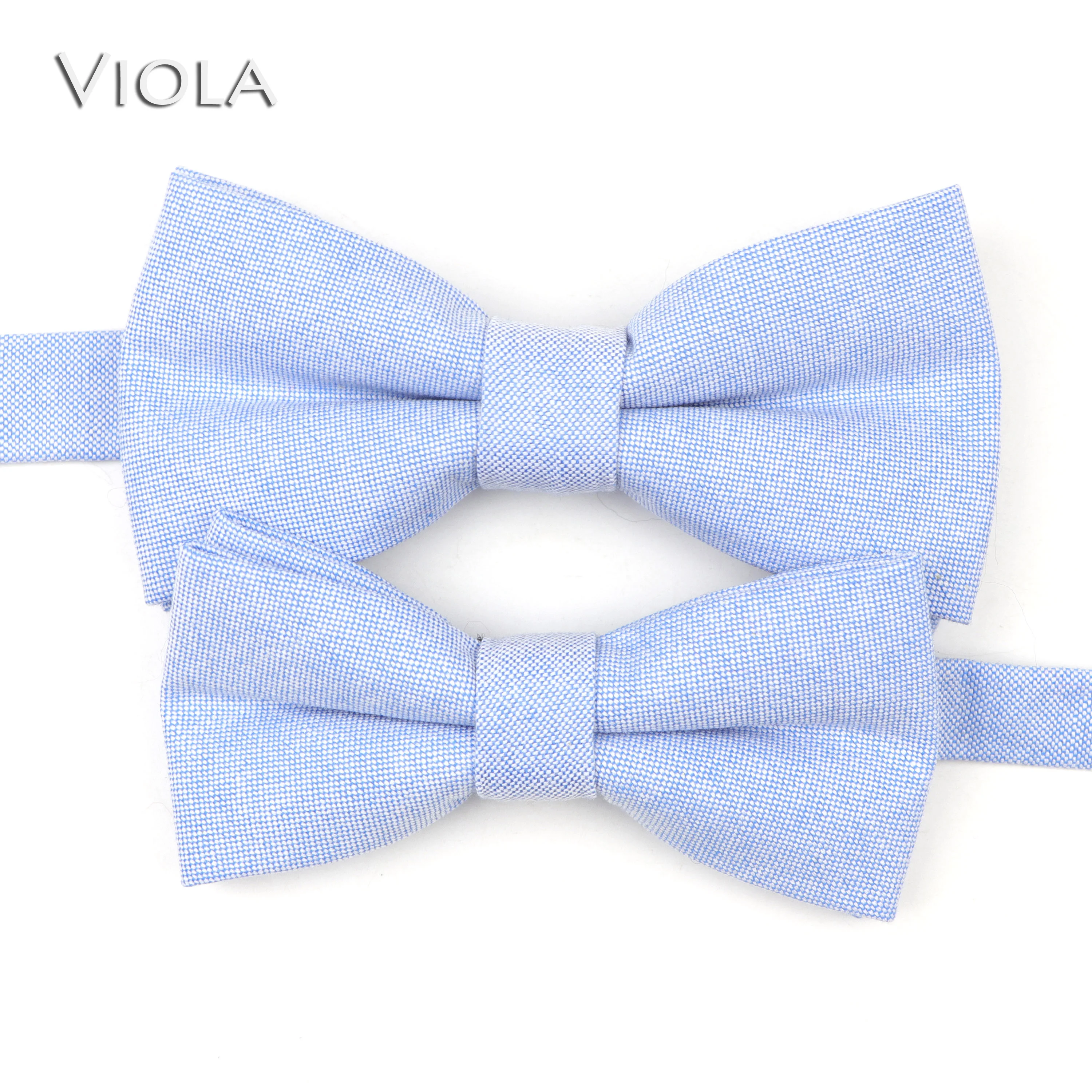 Solid Colorful Parent-Child Bowtie Sets 100% Cotton Kids Pet Men Butterfly Blue Red Pink Casual Bow Tie Gift Accessory neck tie