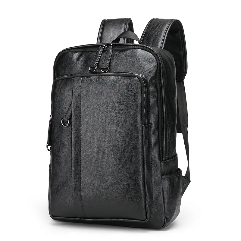 

Laptop Backpacks Leather Men's Backpack 15.6inch Notebook Backpack Male Bags Waterproof Business Travel Multifunction Backpack