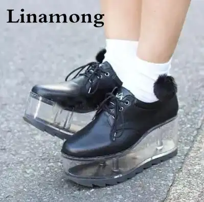 حذاء نسائي بنعل سميك حذاء ربيعي لطيف شفاف زخارف منصة مجموعة جديدة Cute Shoes Shoes Womanplatform Women Shoes Aliexpress