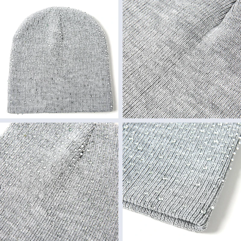 Женская Мягкая вязаная шапка бини зимняя Осенняя Шапка Skullies для девушек модная