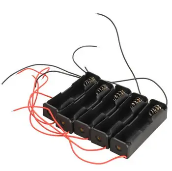 

5pcs/Lot Single Slot 18650 Mobile Battery Clip Case Holder with Wire Leads DIY
