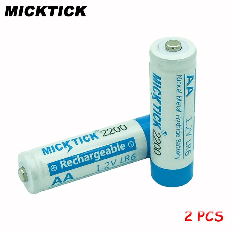 2 шт. AA 2A 5 #2200 мАч 1.2 В Ni-MH Перезаряжаемые Батарея Batteria Батареи micktick камеры игрушки
