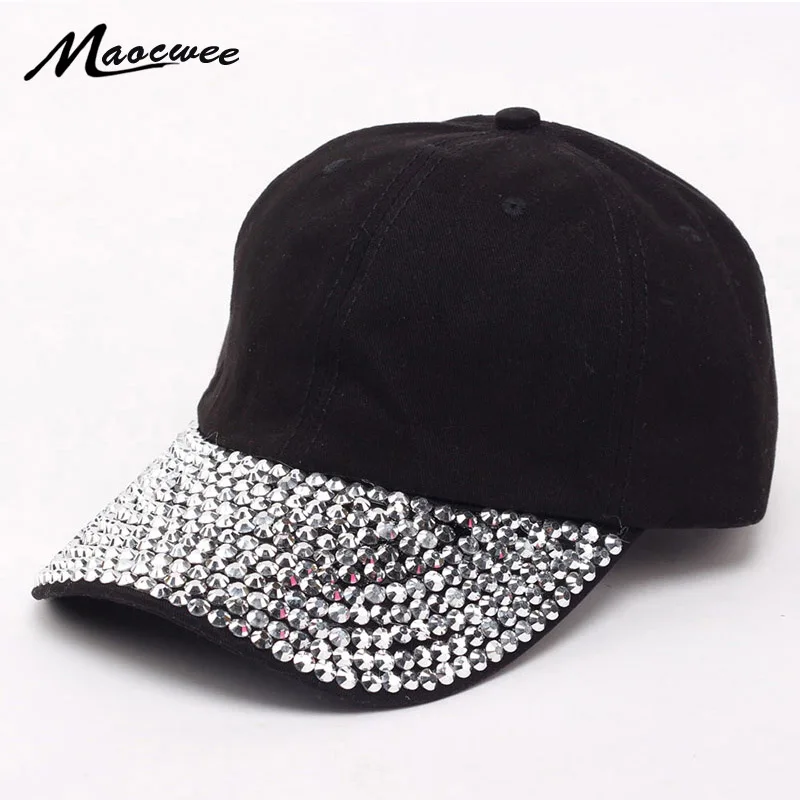 Diamond Snapback Cap Hip Hop Rhinestone Baseball Hat Men and Women