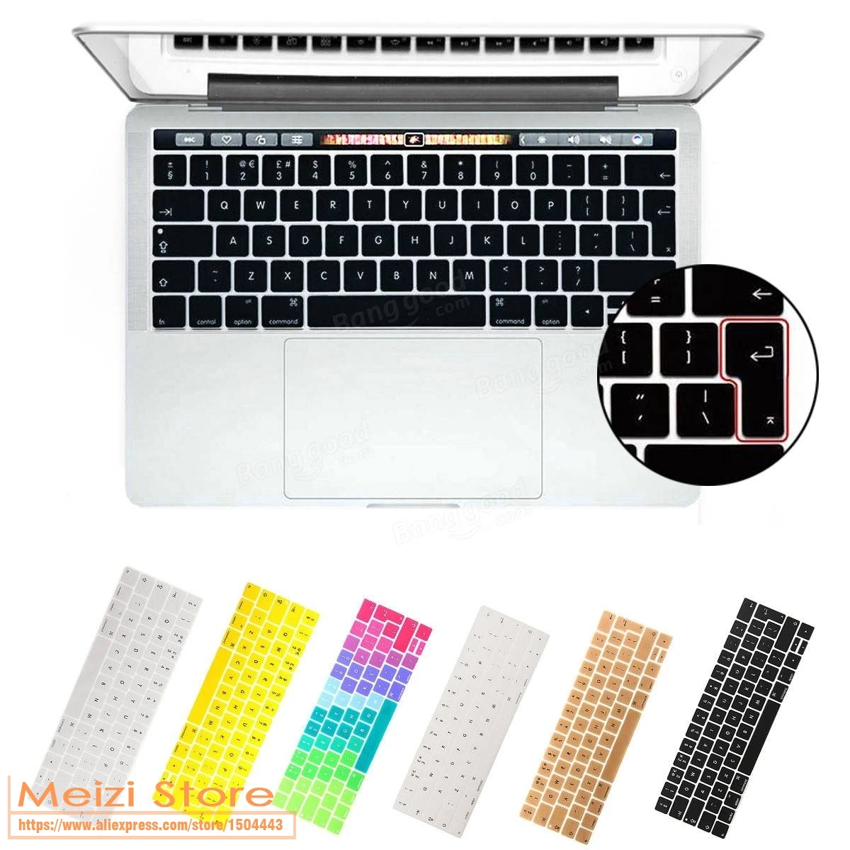 Силиконовый чехол для клавиатуры ноутбука 2016 Новый Macbook Pro 13 дюймов/15 дюймов с