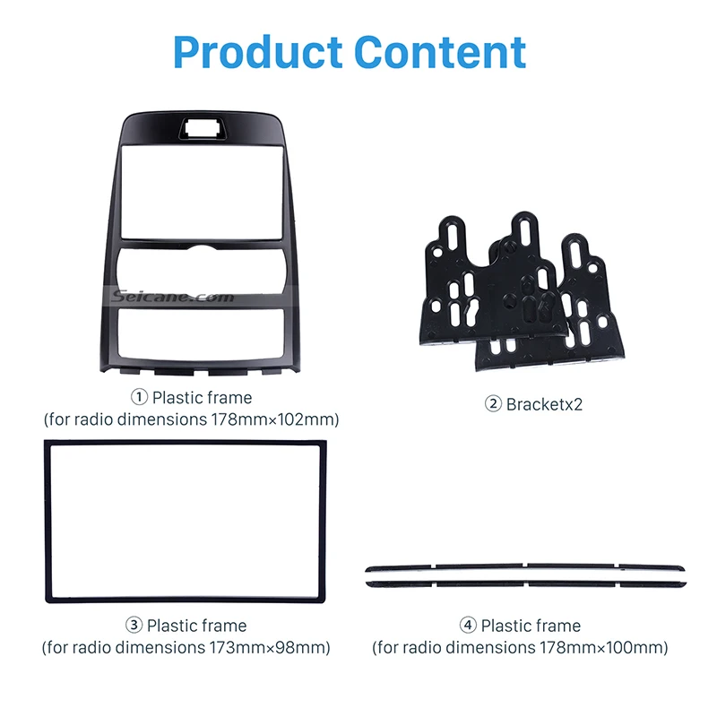 Seicane 2Din Автомобильная Радио Рамка фасции установка приборной панели установка пластины панель Рамка для 2010 hyundai Rohens купе