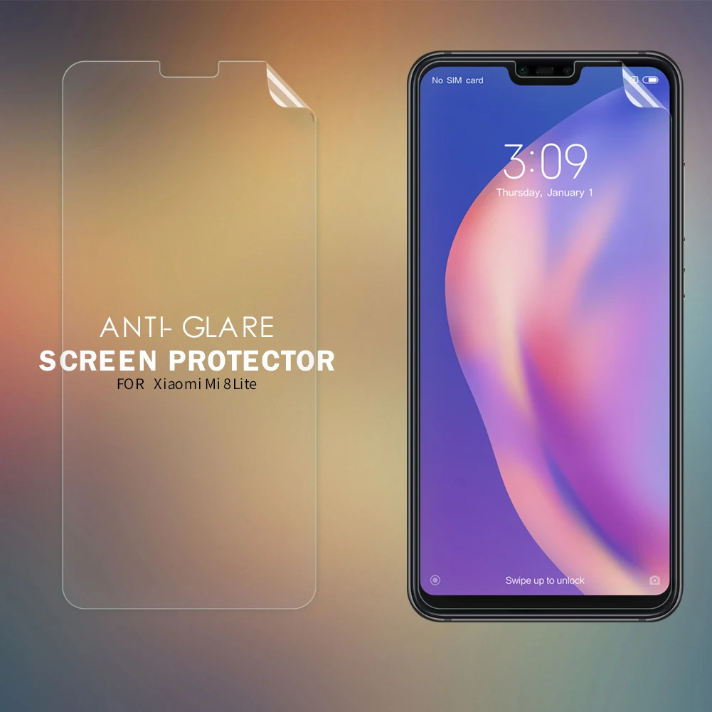 Xiaomi Mi 8 Lite Защитная пленка для экрана Nillkin прозрачная/Матовая Мягкая Пластиковая пленка для samsung Galaxy Xiaomi Mi 8 Lite
