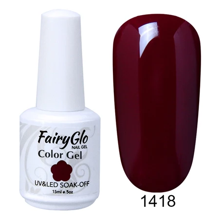 FairyGlo 15 мл Лак для ногтей для нанесения рисунков Краска Лак для ногтей УФ геллак краска для ногтей Vernis a Ongle Nagellak эмаль Лаки лак - Цвет: 1418